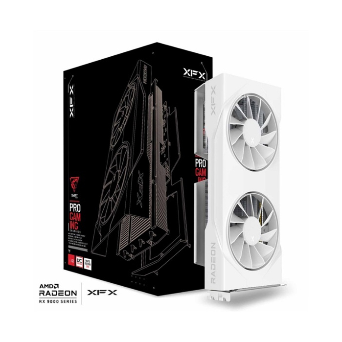 XFX Swift AMD Radeon RX 9060 XT OC White Gaming Edition 16GB (RX-96TSW16WQ )