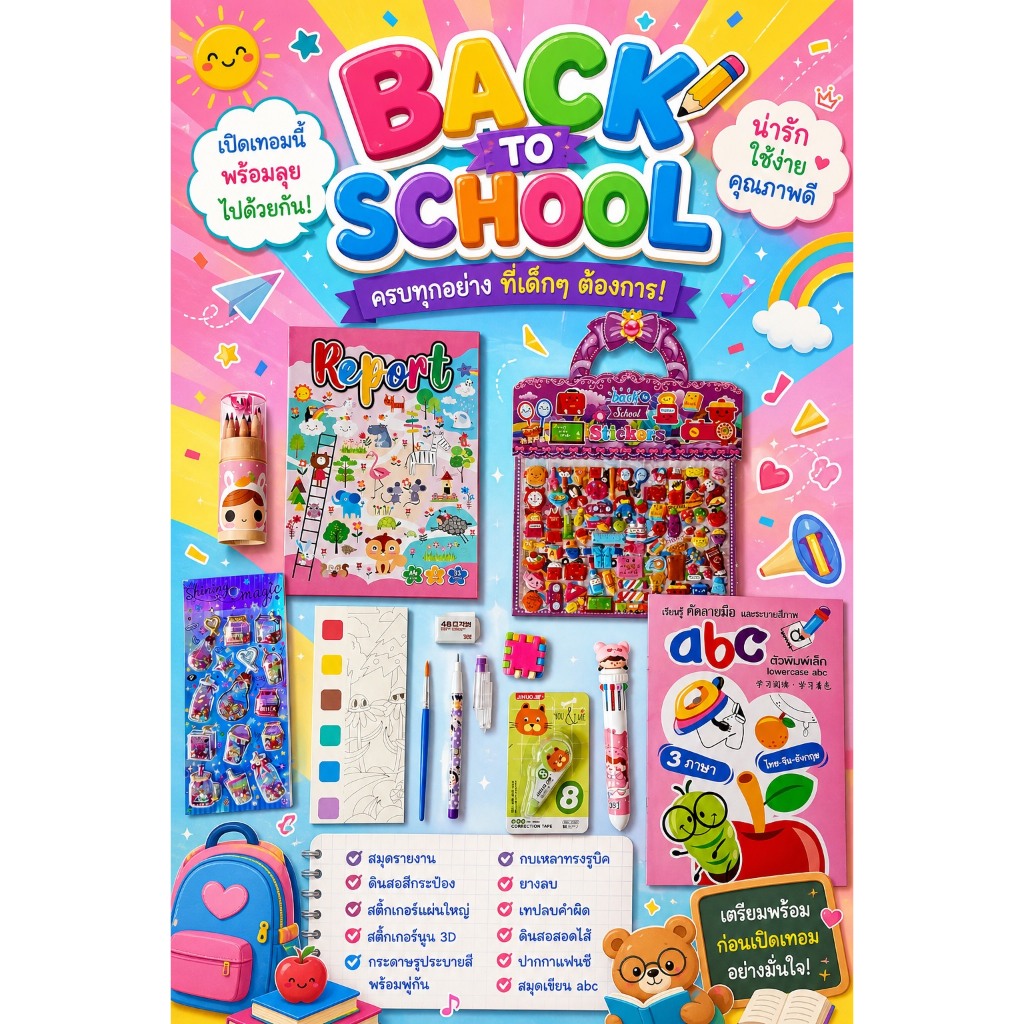 เครื่องเขียน ลดราคา Back to school มีหลายอย่างให้เลือก