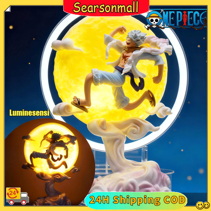 Limited Edition LED รูปปั้น Action Figure One Piece Nika Luffy Gear 5 Moon Action Figure ของเล่น