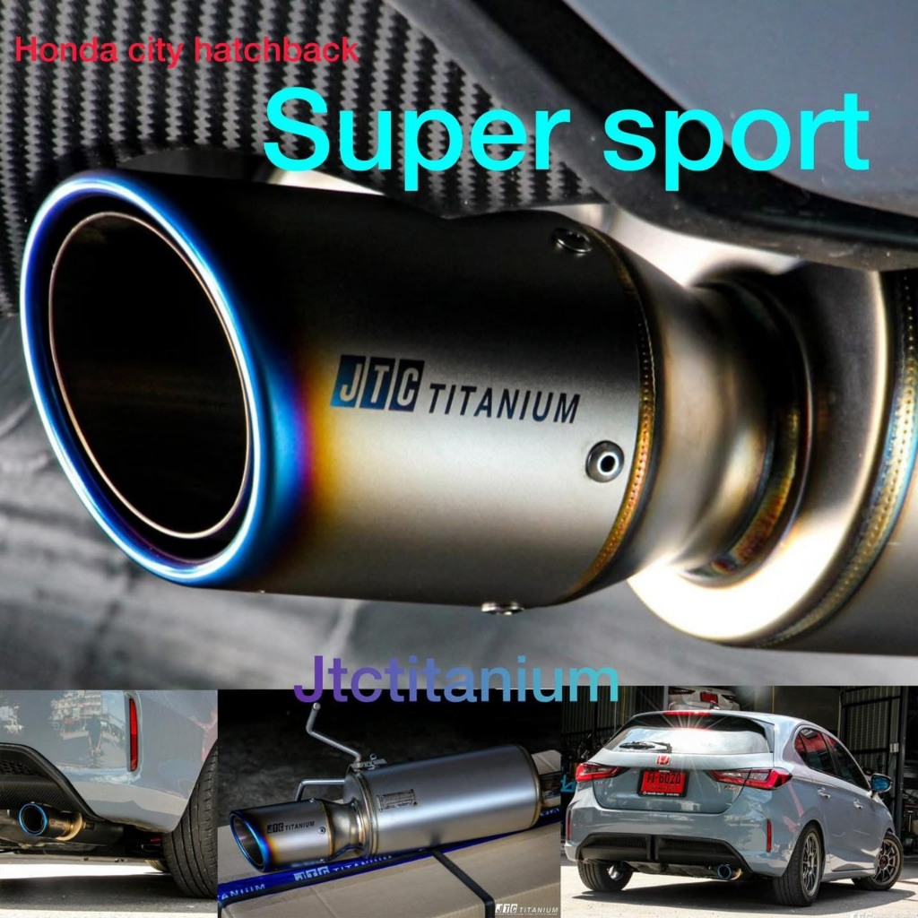 ท่อJTC Titanium ทรง Super Sport (SS)ผิวด้าน ปลายม้วนไทเท สูตรเงียบ เพิ่มแรงบิด แรงม้า แบรนด์ JTC TITANIUM#ท่อสูตรตรงรุ่น