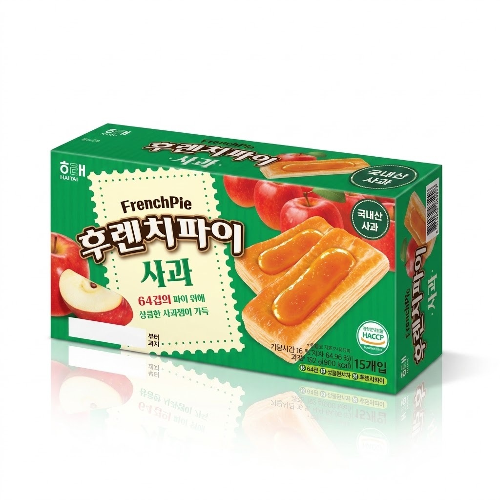 해태 후렌치파이 사과 Haitai French Pie Apple 192g ไฮไท เฟรนช์พาย แอปเปิ้ล พายหน้าแยมแอปเปิ้ล ขนมเกาหลี