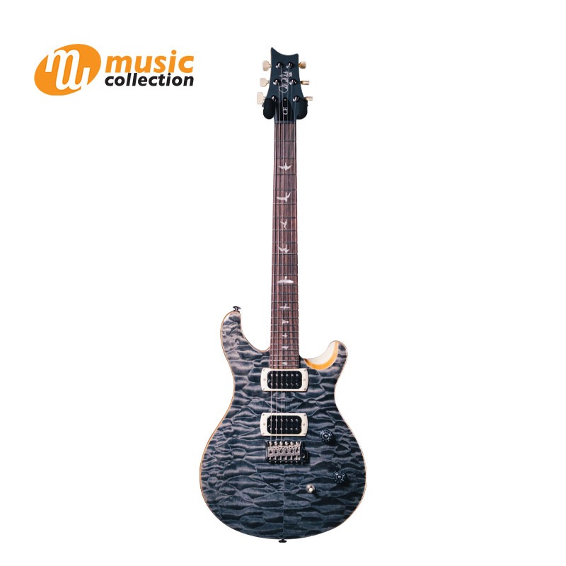 PRS SE CE24 LIMITED QUILTED MAPLE-CHARCOAL TOP WHITE DOGHAIR BACK [FREE BAG]
