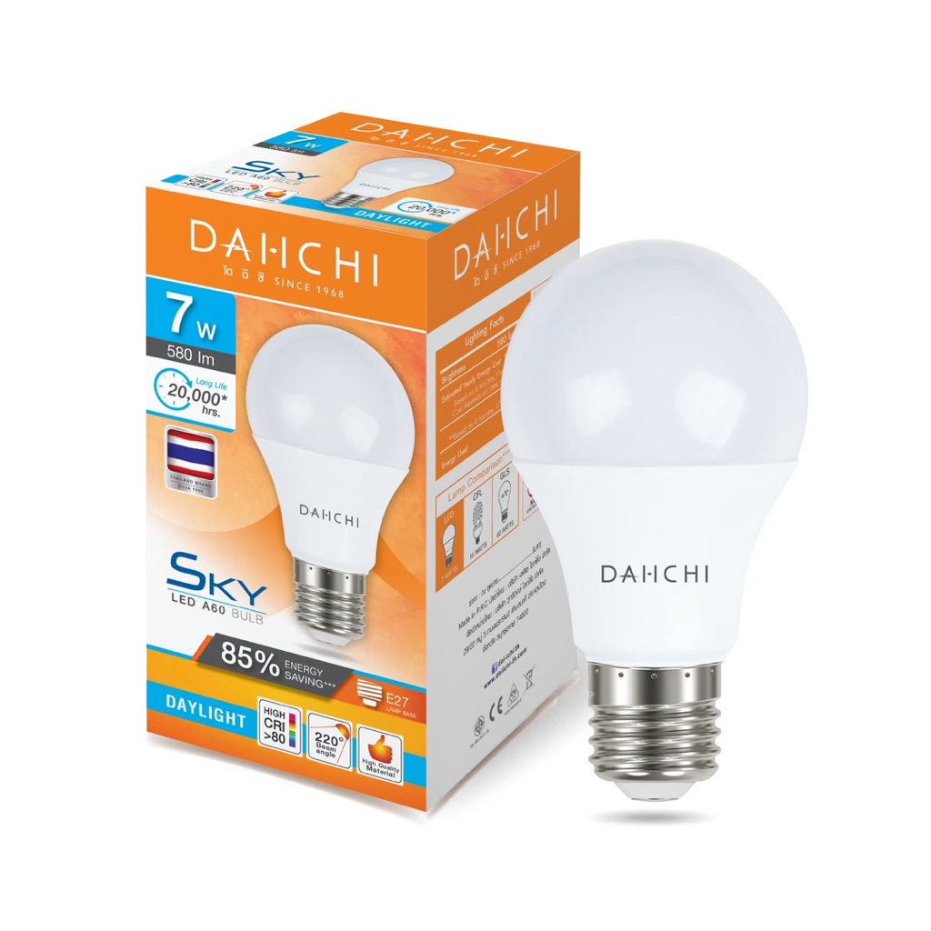LED BULB A60 7W,9W,12W,15W DL/WW SKY DAI-ICHI C.