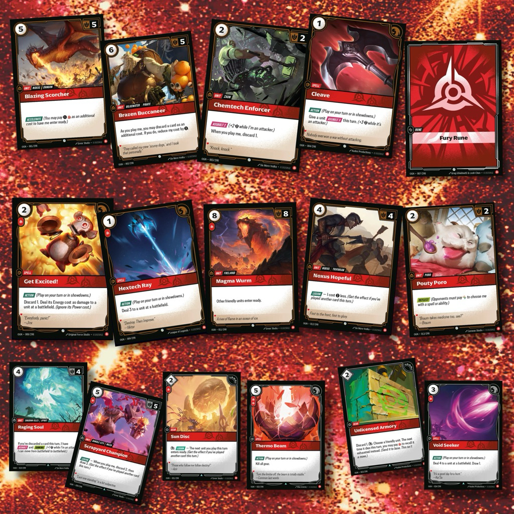 Riftbound Origins Fury ระดับ C,U ( ธรรมดา )
