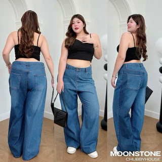 Moonjeans กางเกงยีนส์เอวสูงขาม้าเบสิกสาวอวบ (Megan bootcut jeans) Moonstonechubbyhouse [ Code: 333 ]
