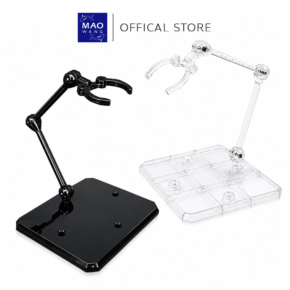 Model Stand ขาตั้งโมเดล ฟิกเกอร์ กันดั้ม แบบหนีบเอว สีดำ / สีใส สำหรับโชว์สินค้า