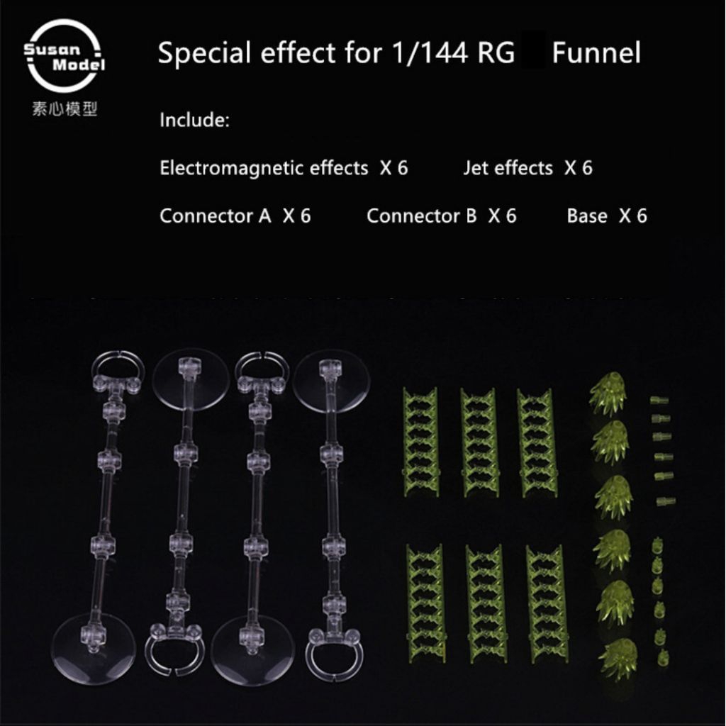พาร์ทเสริม Susan model fin funnel effect modified part for RG 1/144 RX-93 Nu v or Hi-v  Fin Funnel
