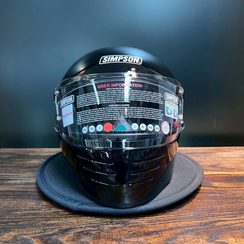 หมวกกันน็อก SIMPSON HELMET - M62 Black By Life and Kustom