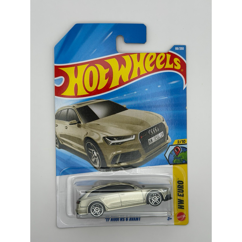 Hot Wheels ‘17 Audi RS 6 Avant สีทอง โมเดลรถเหล็ก 1:64 ราคาถูก ของแท้ ของใหม่