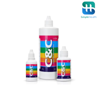 Simple health น้ำยาล้างคอนแทคเลนส์ 30ml 60ml 250ml C&C ชะล้างคราบโปรตีน สิ่งสกปรก คราบฝุ่นละออง