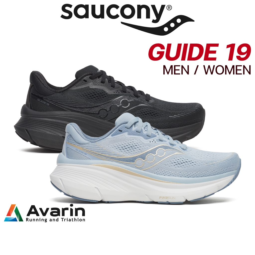 Saucony Guide 19 [Men / Women] (ฟรี! โปรแกรมซ้อม) รองเท้าวิ่ง Daily Trainer สำหรับคนเท้าล้ม