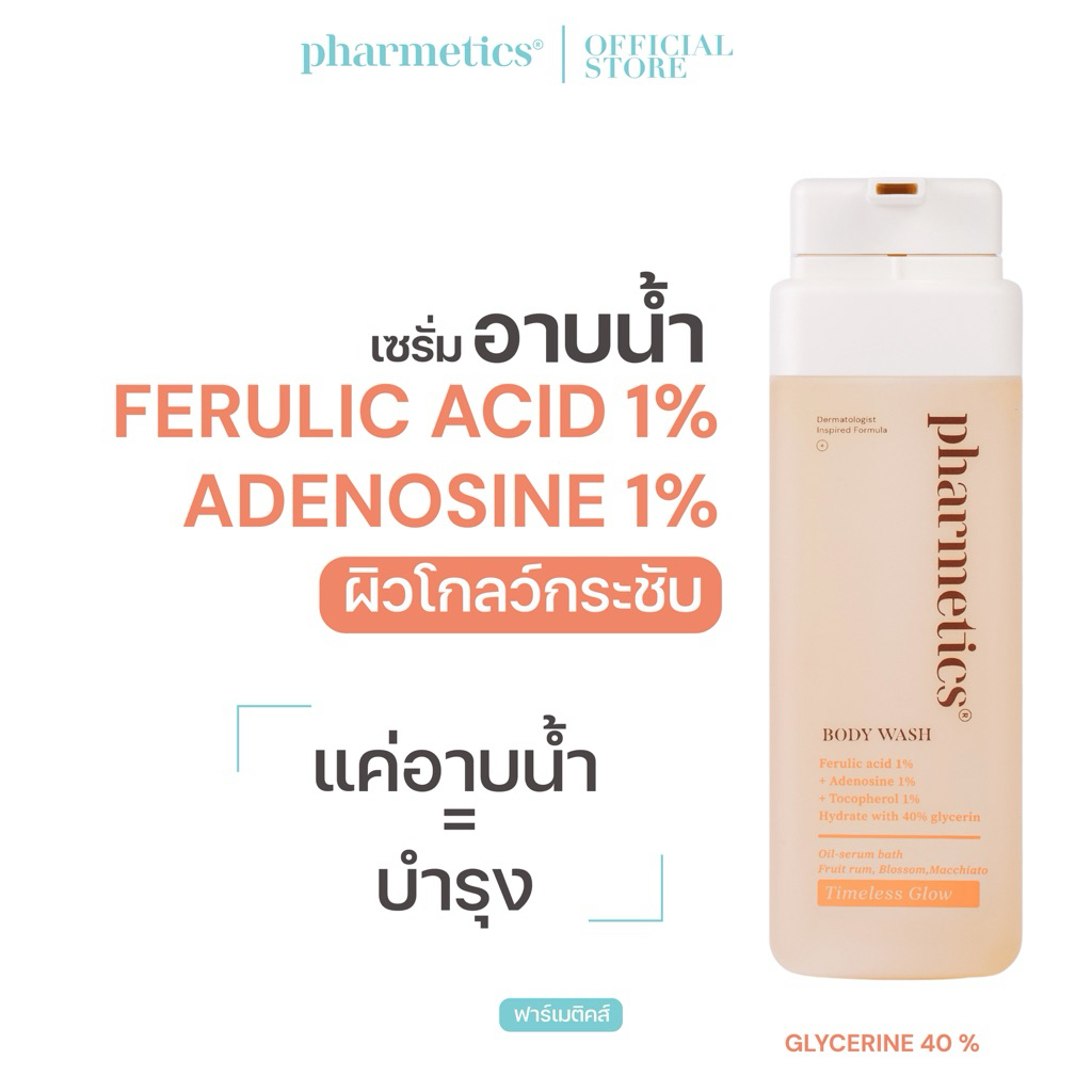 ฟาร์เมติคส์ เซรั่มอาบน้ำ 1% Ferulic Acid + 1% Adenosine + 40% Glycerin ต้านผิวหมอง กระตุ้นคอลลาเจน เรียบเนียนอ่อนวัย