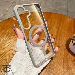 เคสโทรศัพท์มือถือ for Samsung A57 A56 A17 A07 A55 A16 S25 s26 Ultra A36 A35 พร้อมฟังก์ชั่นการชาร์จแบบไร้สายแบบแม่เหล็ก