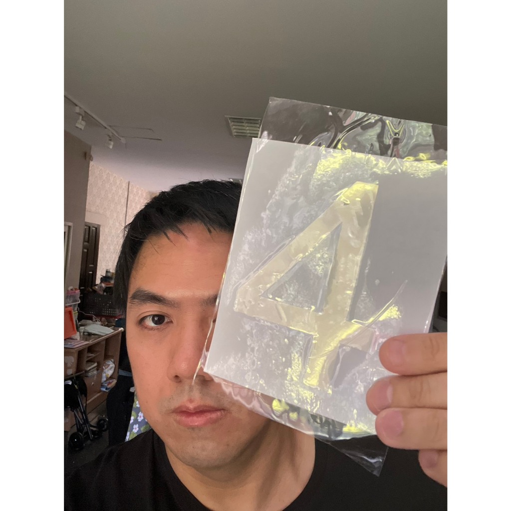 สติ๊กเกอร์ตัวเลข pvc ขนาดxl 9x14cm ออกใบกำกับภาษีได้