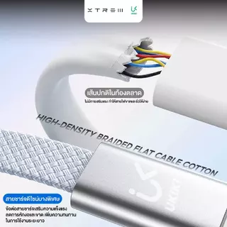 [สำหรับ iPh17] UKIKI สายชาร์จเร็ว 240W Super Fast Charge สาย iPh 1.2M USB-C to C / C to iPh | KC-03