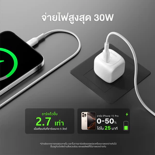 Belkin หัวชาร์จ USB-C 30 วัตต์ รองรับ USB-C ชาร์จเร็ว PD 3.1 ปลอดภัย PPS รุ่น WCA008