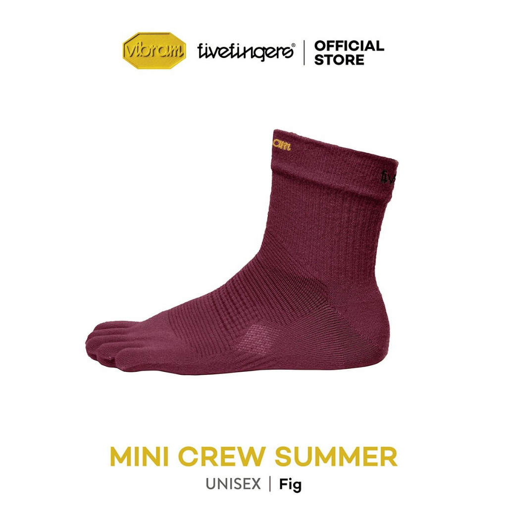 ถุงเท้า Vibram FiveFingers รุ่น Mini Crew Summer สี Fig