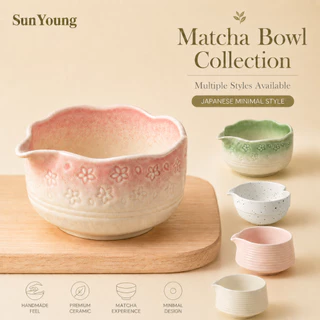 🍵ถ้วยชงมัทฉะ 1 ชิ้น SunYoung ชามมัทฉะเซรามิก Matcha Bowl Chawan ถ้วยชา สไตล์ญี่ปุ่น