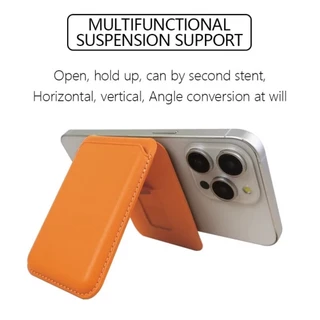 KA ที่เก็บบัตร แม่เหล็ก ขาตั้งโทรศัพท์ แม่เหล็ก ที่ตั้งมือถือ Magnetic Wallet Stand Cardholder 2 in 1 แม่เหล็กสําหรับ