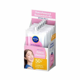นีเวีย ซัน ออร่า เซรั่ม SPF 50+PA+++(1x6ซอง) กล่องละ                     * นีเวียกล่อง ชมพู *