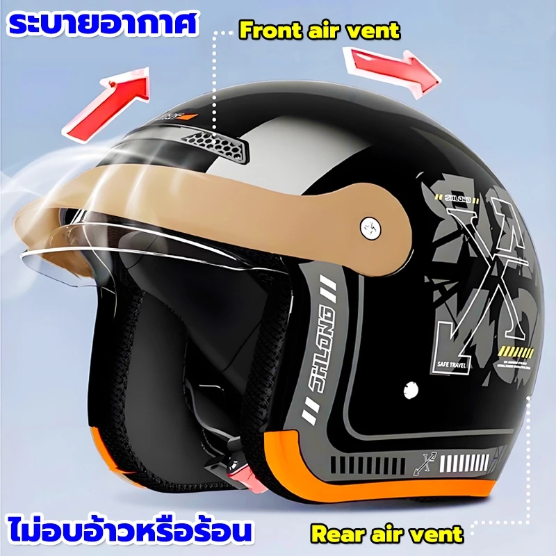 New！！！【2026 หมวกกันน็อค】🏍️หมวกกันน๊อคเต็มใบ index HD กันแสงสะท้อน กันUV ป้องกันดวงตาแสบ กันลม กันน้ำ การประกันคุณภาพ thumbnail 4
