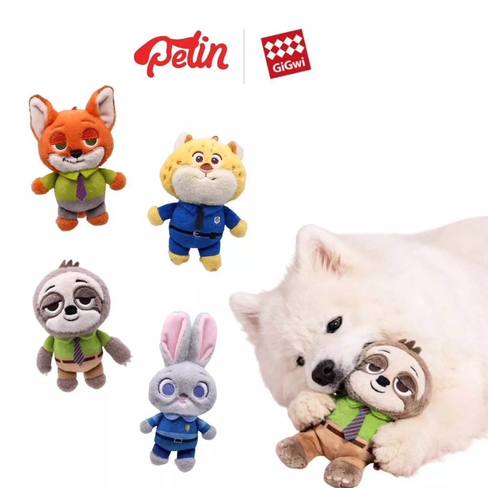 Gigwi x Zootopia ของเล่นสุนัข ลิขสิทธิ์Disney มีเสียงกรอบแกรบ ช่วยคลายเหงาและขัดฟัน แก้เหงา ของเล่นหมา