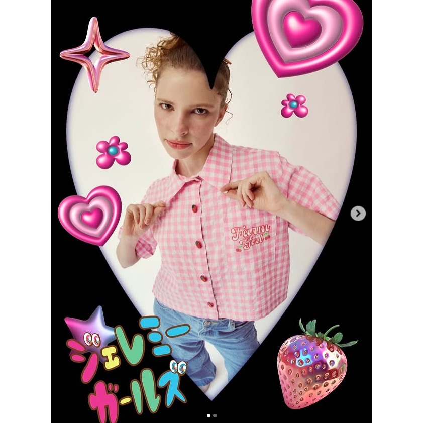 Jelly Bunny x Tom & Jerry เสื้อเชิ้ต oversize size xs อก42"