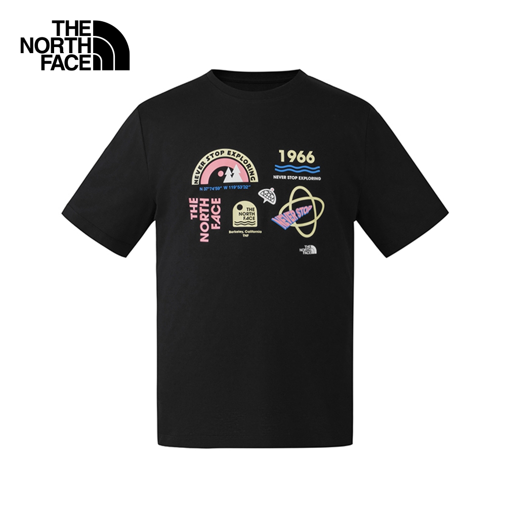 THE NORTH FACE UNISEX BRAND PROUD 2 SS TEE - TNF BLACK/SOFT YELLOW ดูไซส์เสื้อตาราง ASIA SIZE (AP) เสื้อยืด UNISE