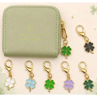 พร้อมส่ง 🍀จี้ใบโคลเวอร์พร้อมเเพ็คเกจ ของขวัญสื่อถึงความโชคดี🌟