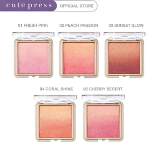 CUTE PRESS NONSTOP BEAUTY OMBRE BLUSH 5 g บลัชออนปัดแก้มไล่เฉดสี เนื้อสีแน่น