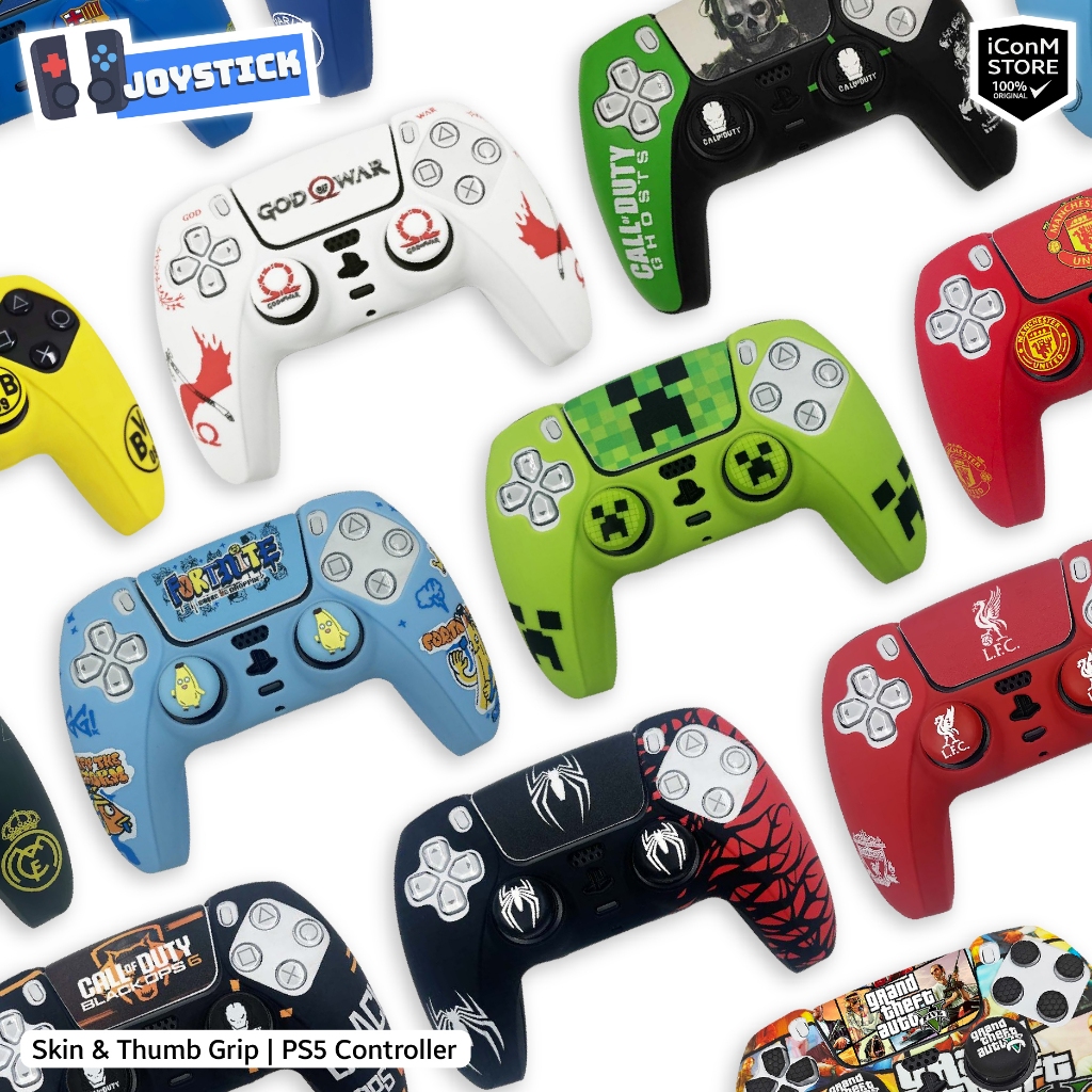 [ส่งทันที] Skin & Thumb Grip - PS5 Controller เคสจอย PS5 [ผ่อน0%]