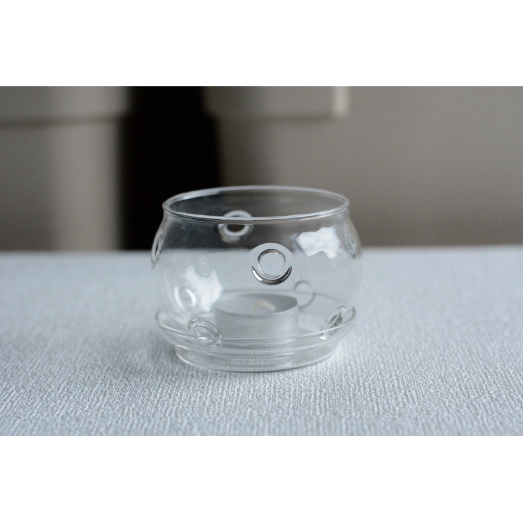 Jenaer Glas , made in Germany 🇩🇪   เตาแก้วจุดเทียนค่ะ วัสดุเป็นแก้ว  ขนาด 8×H7 cm