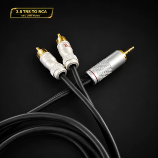 สาย 3.5 TO RCA 2 หัว OFC Low Noise เสียงใส เบสนิ่ง งานประกอบพรีเมียม APK420 งานประกอบ MVS GoldSnake
