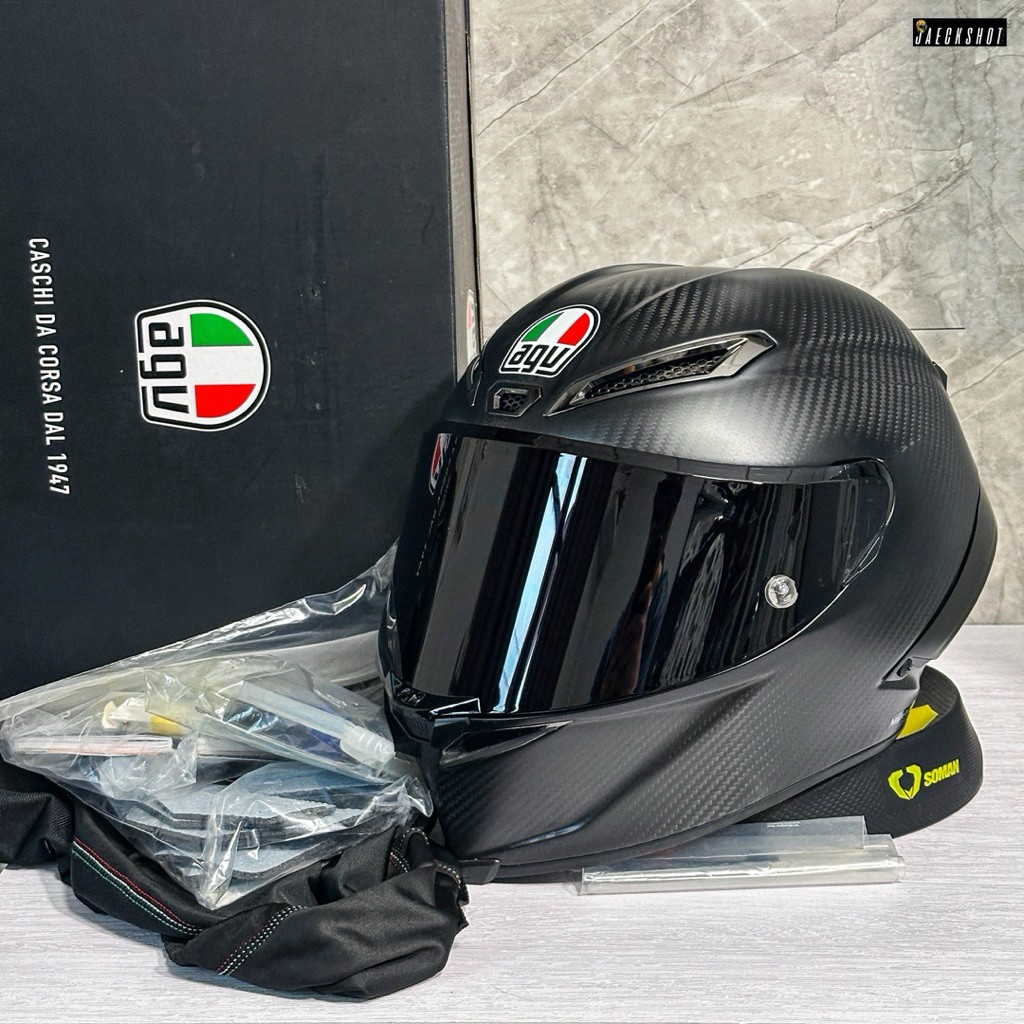 หมวกกันน็อค Agv Pista GPRR Carbon Matt Size M นี่ก็ใหม่กริ๊บบ 99% กล่องถุงอุปกรณ์ครบ
