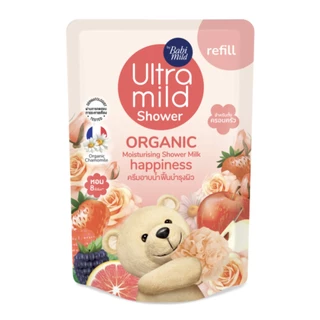 (แพ็ค 2 ถุง) Ultra Mild Shower Babi mild ครีมอาบน้ำเบบี้มายด์ อัลตร้ามายด์ แบบถุงเติม ขนาด 360 มล.