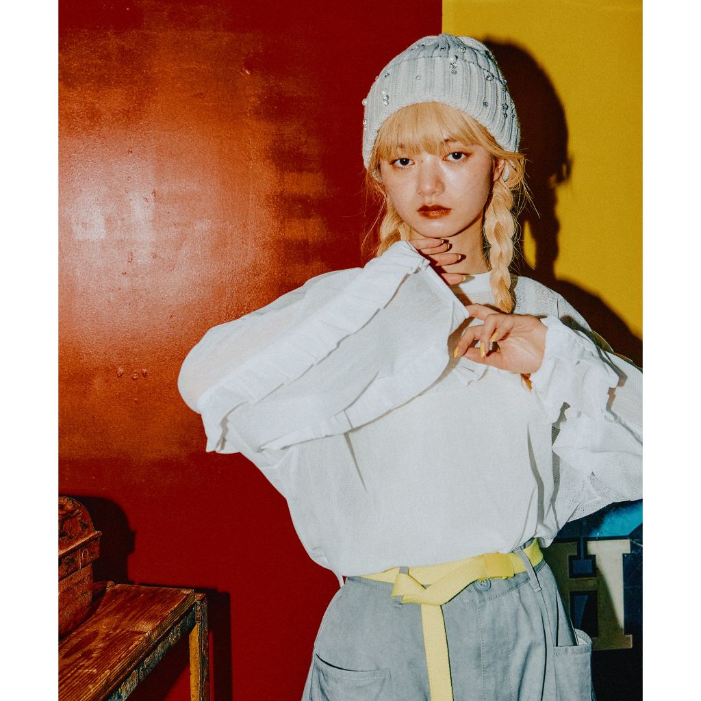 niko and ... [MODE NORM CORE] 2-Way Mesh Frill Pullover