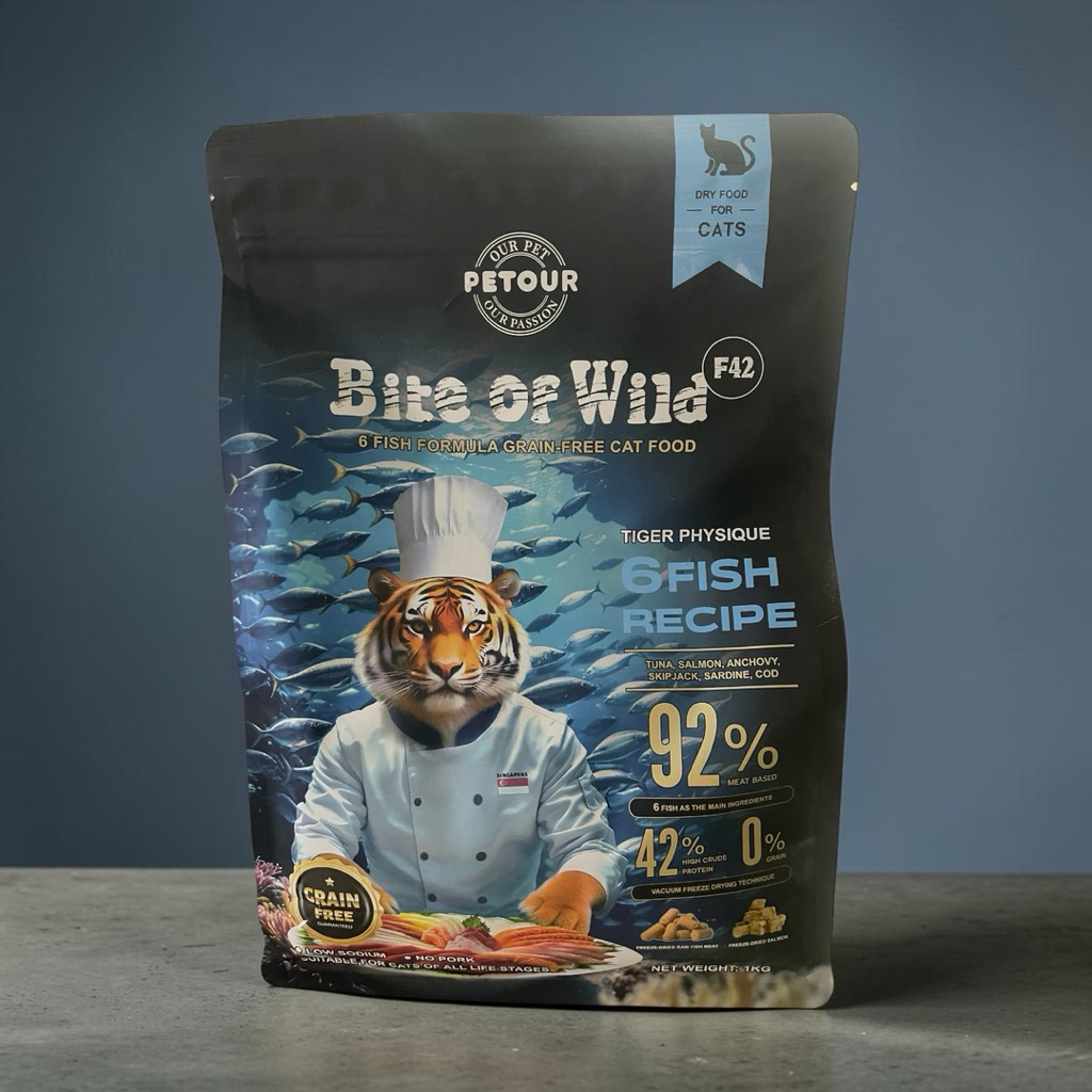 *ส่งต่อ //อาหารแมว Bite of Wild F42 1 กก. โปรตีนสูง 42% สำหรับแมวทุกวัย