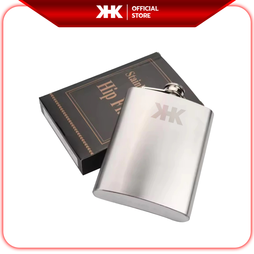 KHK Stainless Steel Hip Flask 8oz
