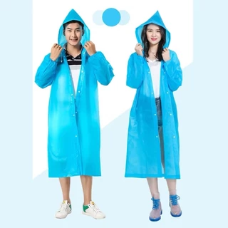 (พร้อมส่ง)Cici186เสื้อกันฝน เสื้อกันฝนผู้ใหญ่ EVA คุณภาพดี เสื้อคลุมกันฝนคุณภาพดี น้ำหนักเบา แบบกระดุมติดง่าย พกพาสะดวก