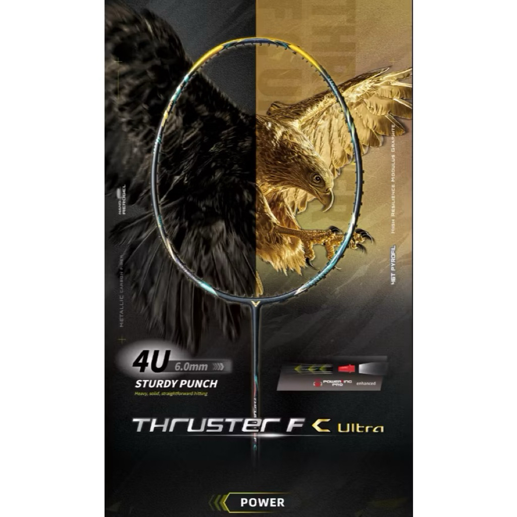 VICTOR TKF-C ULTRA CX ไม้แบดมินตัน พร้อมขึ้นเอ็น แถมฟรี ประกัน ซอง กริป