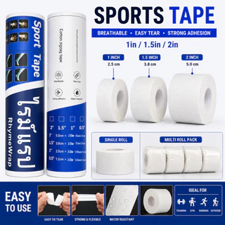 Rhymewrap สปอร์ตเทป 1นิ้ว 1.5นิ้ว 2 นิ้ว สีขาว เทปออกกำลังกาย ติดแน่น ระบายอากาศดี สำหรับสายกีฬา