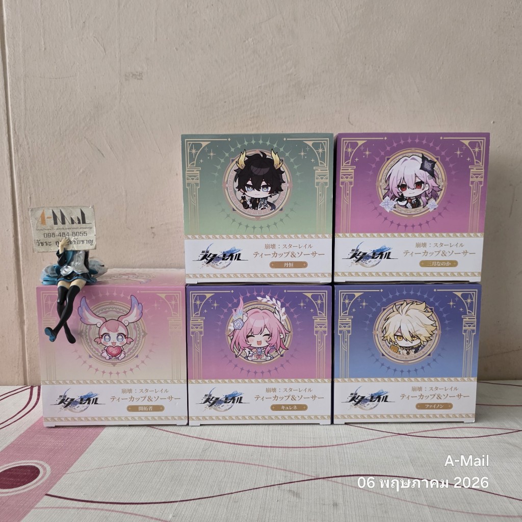 [พร้อมส่ง] มือ 1 JP GiGO Honkai Star Rail Cup Saucer Stelle Phainon March 7th Dan Heng Cyrene แก้ว
