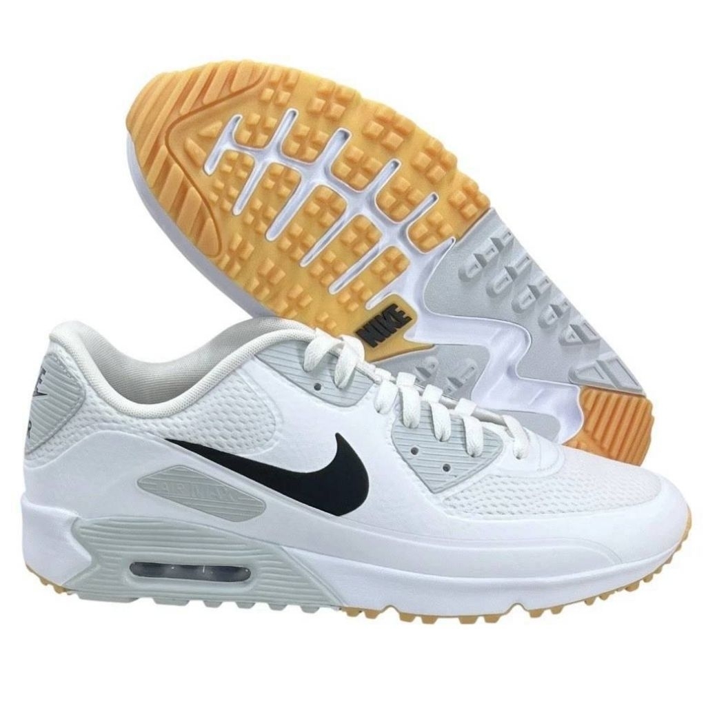 รองเท้ากอล์ฟ Nike Air Max 90 Golf สีขาว ดำ #HV9305-102