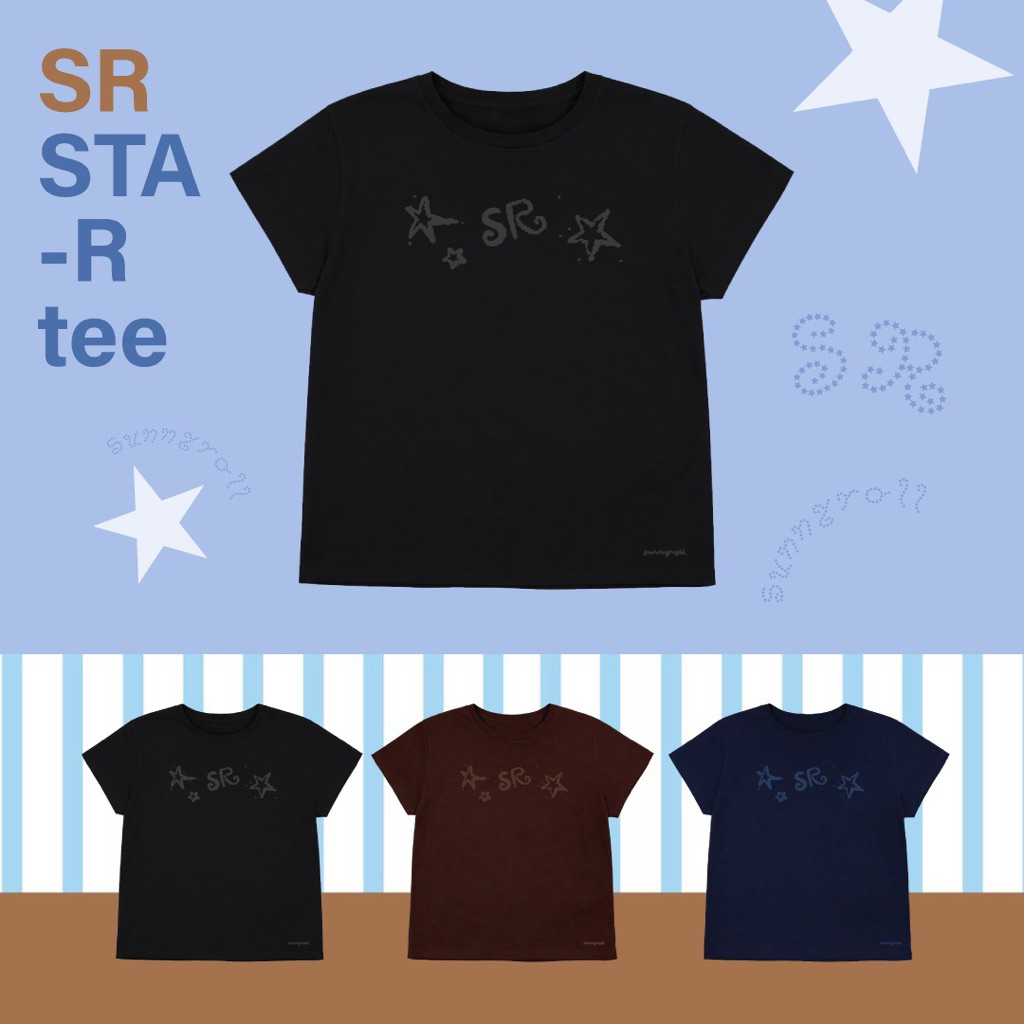 sunnyroll - SR STAR tee เสื้อทรง Baby tee