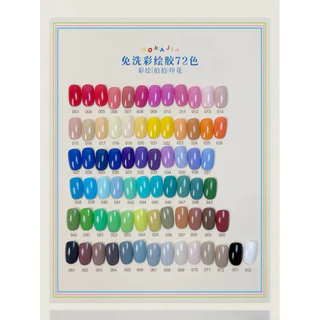🔴พรีออเดอร์🔴MOKAJIA สีเพ้นท์เล็บเจลเนกประสงค์รุ่น 72 สี