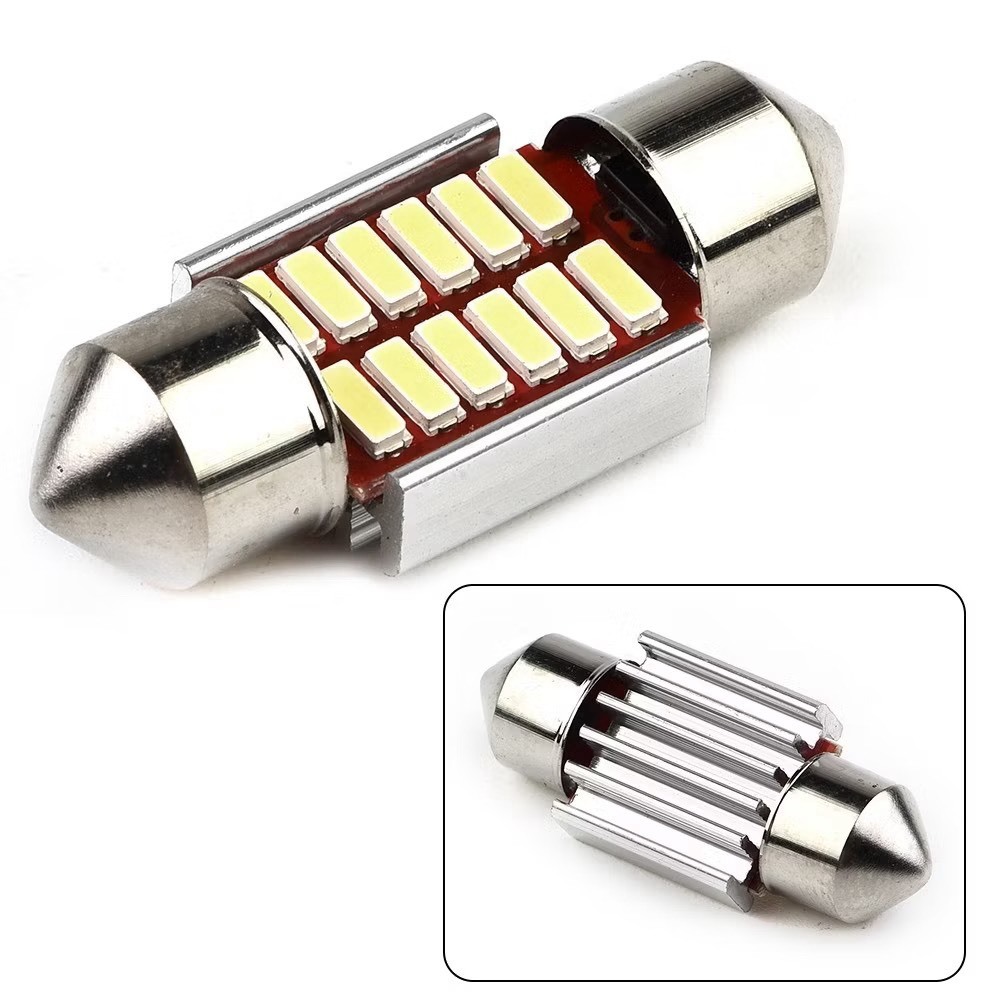 สินค้าพร้อมส่งจากไทย หลอดไฟเพดาน ไฟเก๋ง 18SMD LED 31MM 12V 6000K/สีขาว (1ชิ้น)