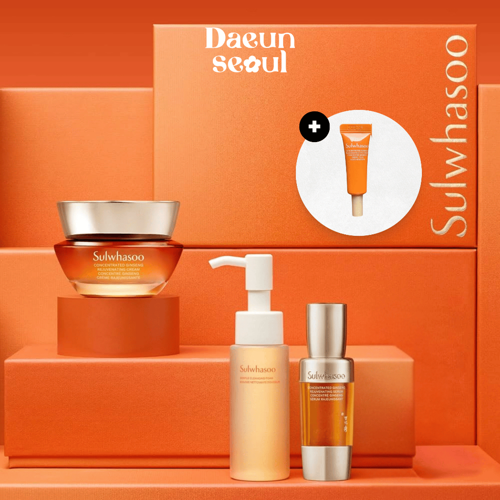 [รวมเซตสกินแคร์พรีเมี่ยม] โซลวาซู SULWHASOO ไลน์โสม ginseng daily rejuvenating kit 4 items