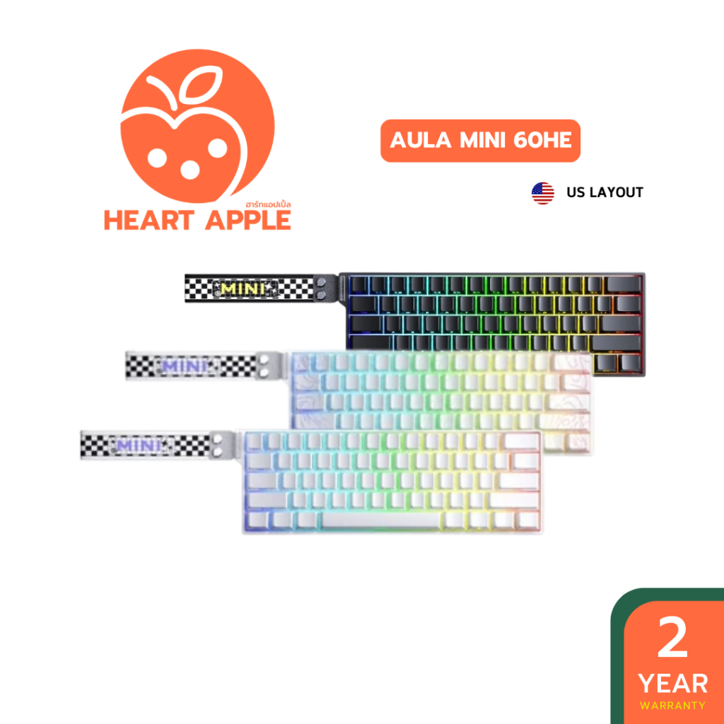 คีย์บอร์ด HE ไร้สาย AULA MINI60HE Rapid Trigger Wireless Keyboard Magnetic Switch