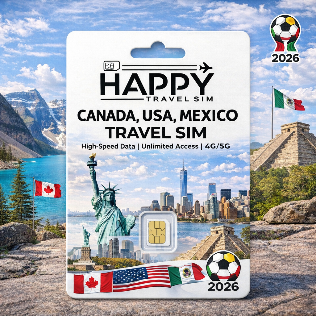 ซิมท่องเที่ยวแคนาดา สหรัฐอเมริกา และเม็กซิโก | Canada, USA & Mexico Travel Physical SIM Card