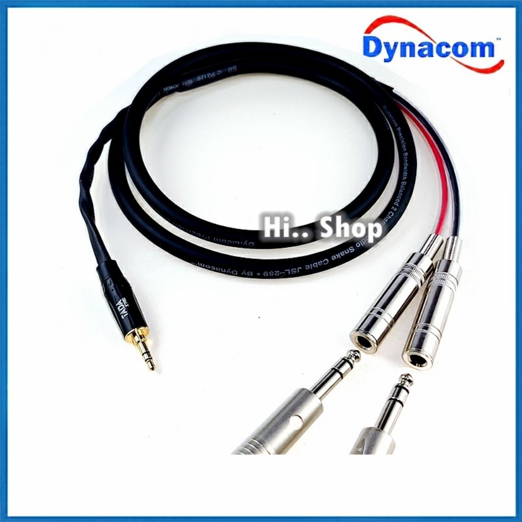 สาย Y AUX3.5-(2)TRS6.35เมีย ใช้สายDynacom มัลติคอร์ 2 คอร์ JSL-289 หัวTada
